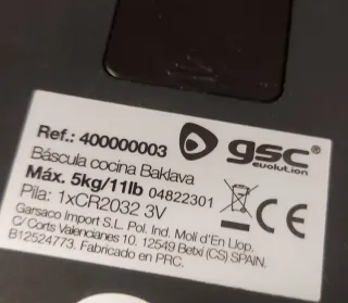 Báscula de cocina GSC digital ultrafina