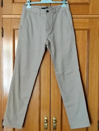 Pantalón Chino Beige Talla 38 Hombre