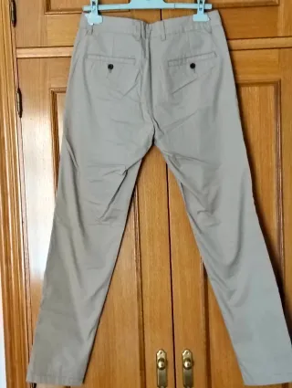 Pantalón Chino Beige Talla 38 Hombre