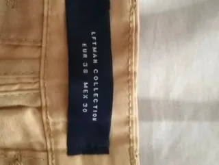 Pantalón Chino Beige Talla 38 Hombre