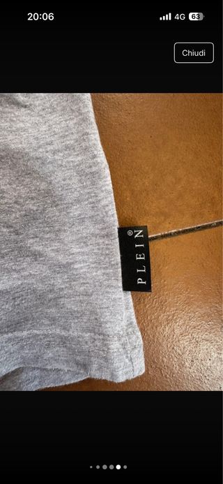 T-shirt Philipp Plein 1978 Grigia