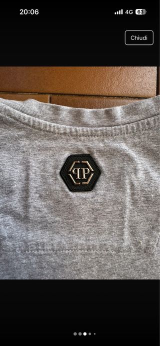 T-shirt Philipp Plein 1978 Grigia