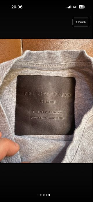 T-shirt Philipp Plein 1978 Grigia