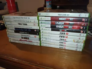 La collezione di giochi Xbox 360: NBA, FIFA, Halo, ecc.