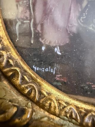 Antico quadro dipinto olio Gonzales