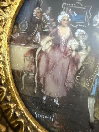 Antico quadro dipinto olio Gonzales