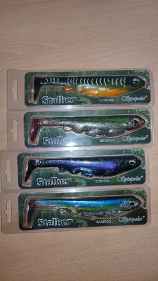 4 Vinilos de pesca Stalker 16cm/33g