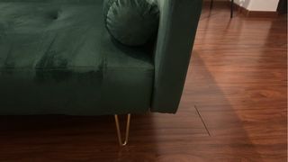 Divano letto 3 posti Deghi velluto verde