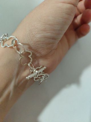 Pulsera Tous Oso Plata.