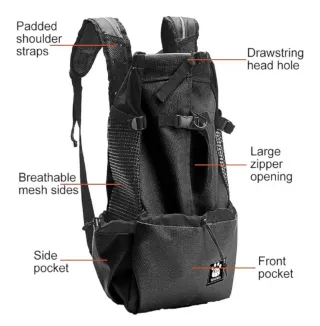 Borsa Trasporto Cane Woolala Nera Nuova