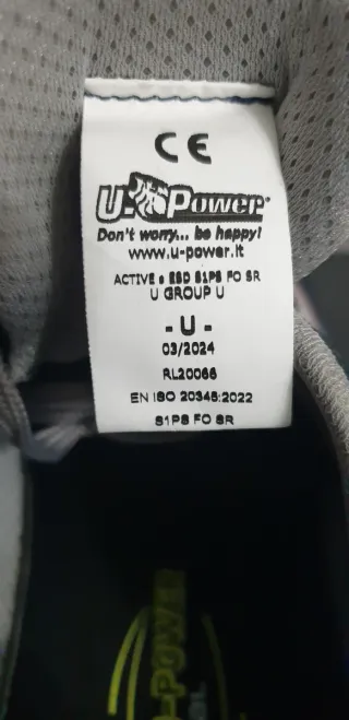 Scarpe da lavoro antinfortunistiche u-power 46