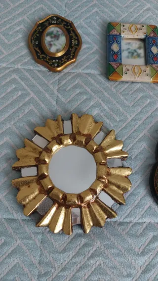 Set di 5 mini specchi decorativi artigianali