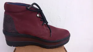 Botín cuña Notton rojo