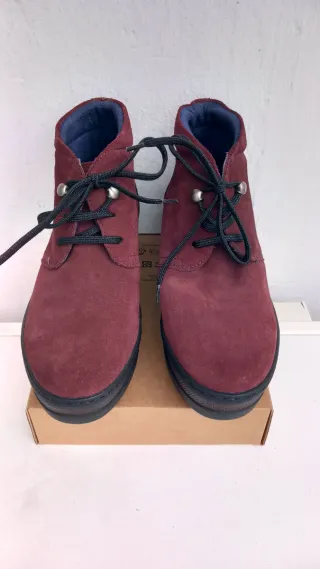 Botín cuña Notton rojo