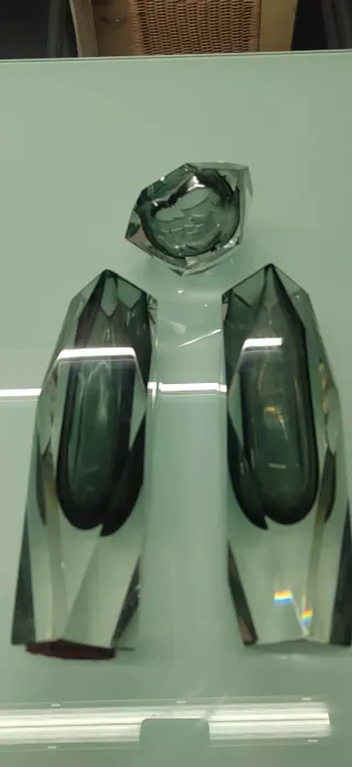 Set di tavolo in vetro Murano grigio