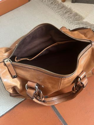 Bolso piel Uterqüe camel