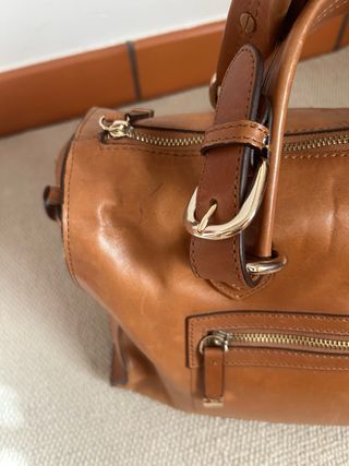 Bolso piel Uterqüe camel