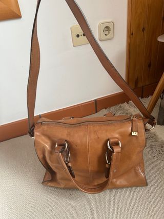 Bolso piel Uterqüe camel
