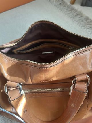 Bolso piel Uterqüe camel