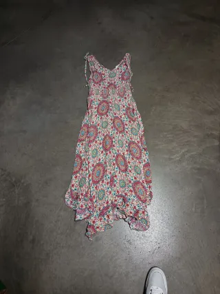 Vestido largo estampado multicolor