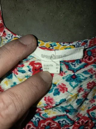 Vestido largo estampado multicolor