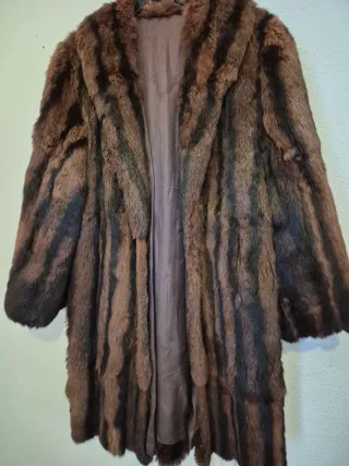 Abrigo de piel auténtica