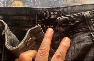 Vaqueros Biker Negro Desgastados