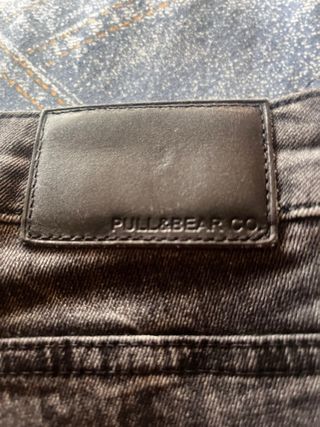 Vaqueros Biker Negro Desgastados