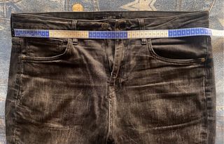 Vaqueros Biker Negro Desgastados