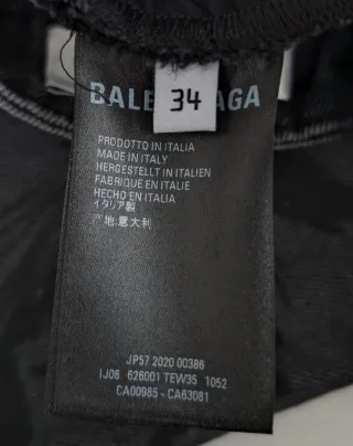 Gonna Balenciaga Denim Floreale nera grigia