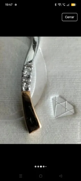 Colgante Oro 18k Amarillo/Blanco Brillantes