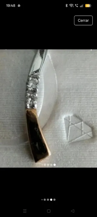 Colgante Oro 18k Amarillo/Blanco Brillantes