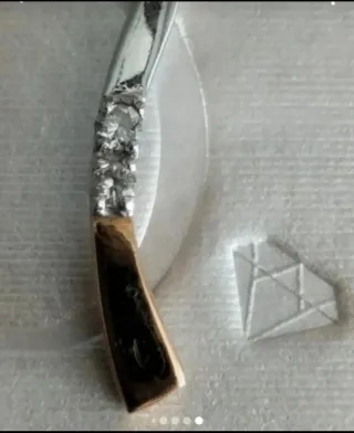 Colgante Oro 18k Amarillo/Blanco Brillantes