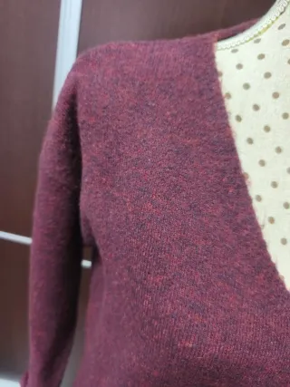 Vestido de punto burdeos