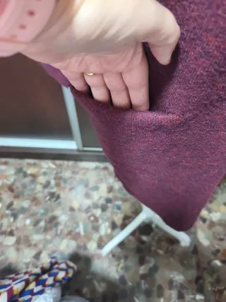 Vestido de punto burdeos