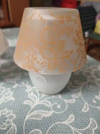 Portacandele in vetro con design