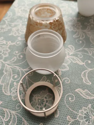 Portacandele in vetro con design