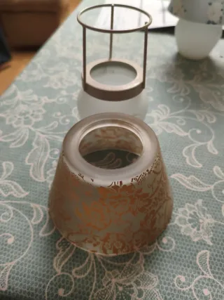 Portacandele in vetro con design