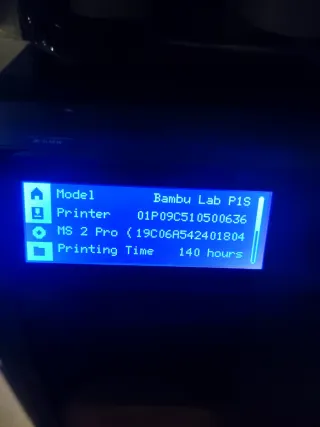 Bambu Lab P1S (140h) + AMS2 PRO (15h)