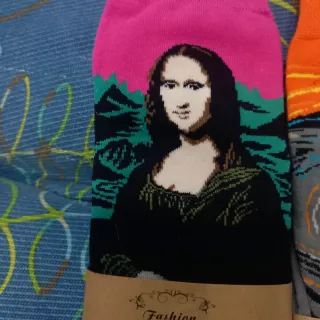 3 paia calzini con stampe artistiche