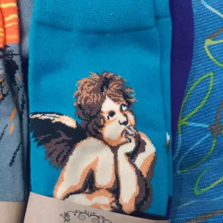 3 paia calzini con stampe artistiche