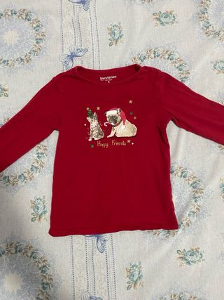 Camiseta roja Inextenso gato y perro