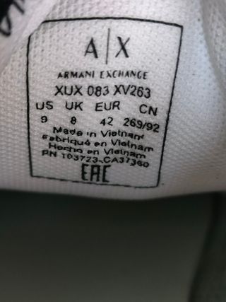 Zapatillas Armani Exchange Talla 42