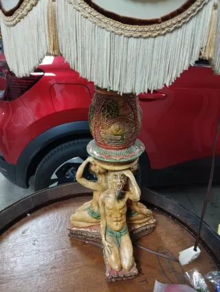 Lámpara Antigua Mesa Años 50-60