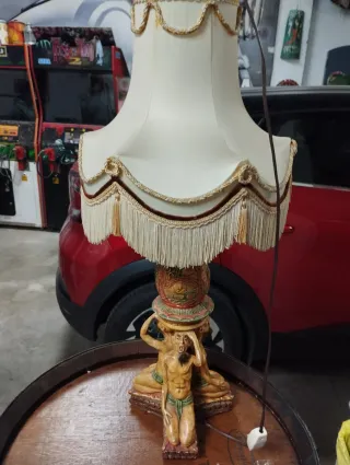 Lámpara Antigua Mesa Años 50-60