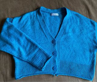 Cárdigan Stradivarius Azul Talla S