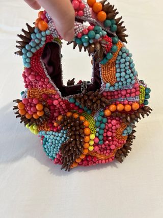 Bolso fiesta abalorios Parfois multicolor