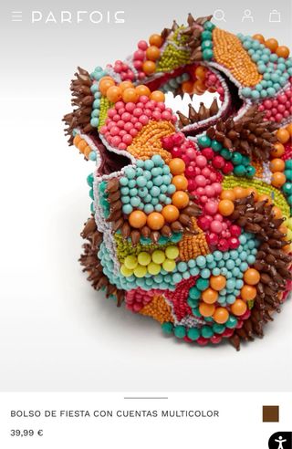 Bolso fiesta abalorios Parfois multicolor