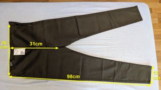 Pantalón H&M Super Skinny Talla 38 Verde Oliva