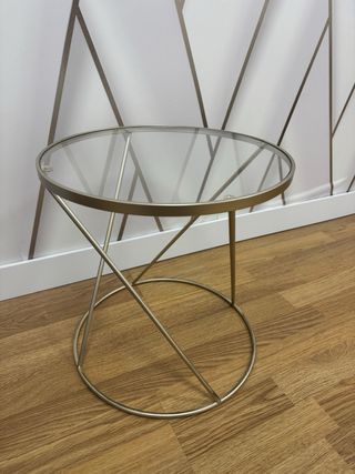 Tavolino ausiliario in vetro e metallo Maison du Monde